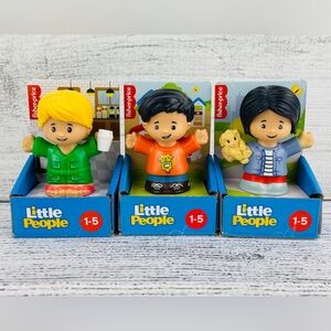 Set of 3 Fisher Price Little People Toy Figures - NEW 1 Boy 2 Girls